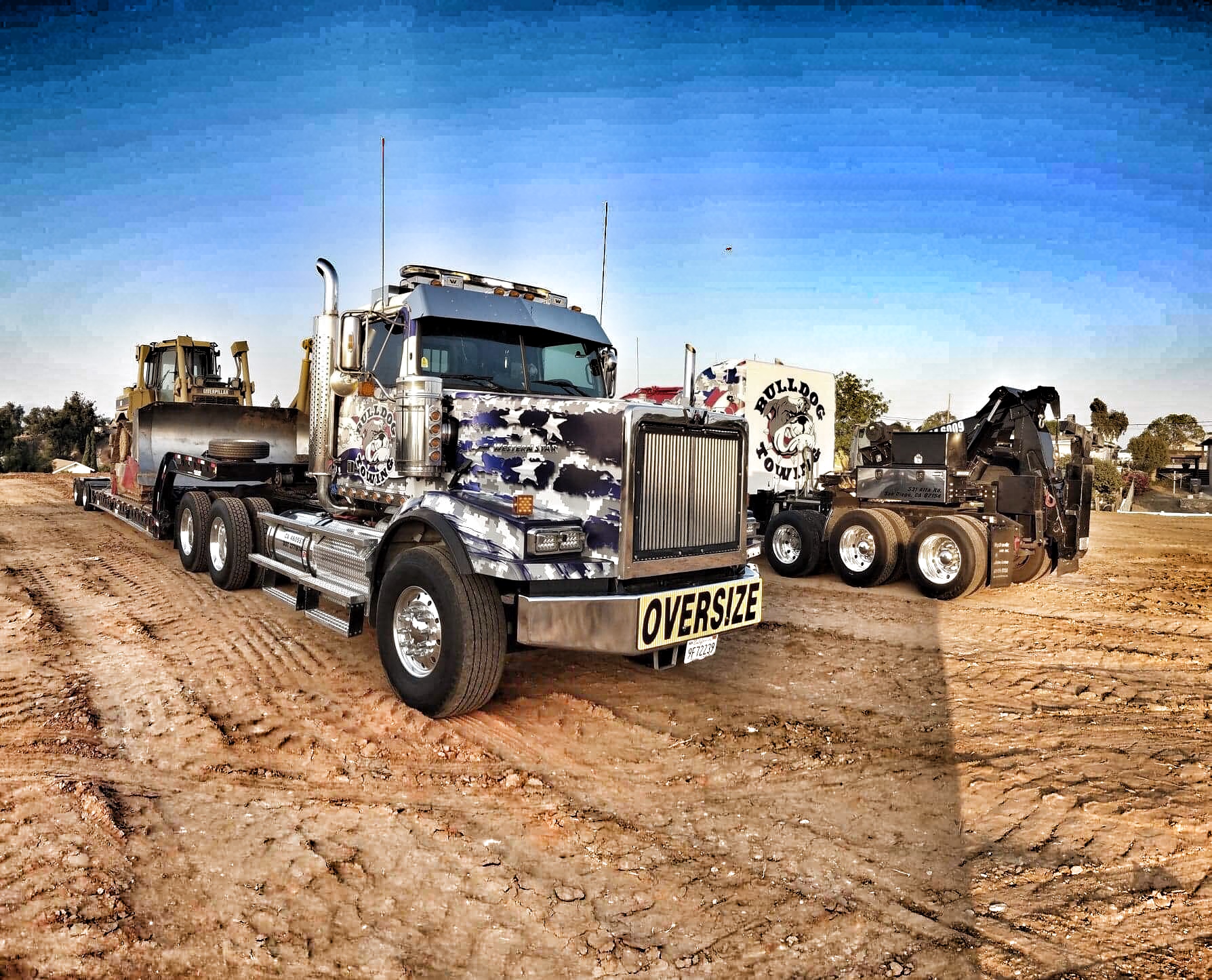 Bulldog Towing heavy duty equipment transport